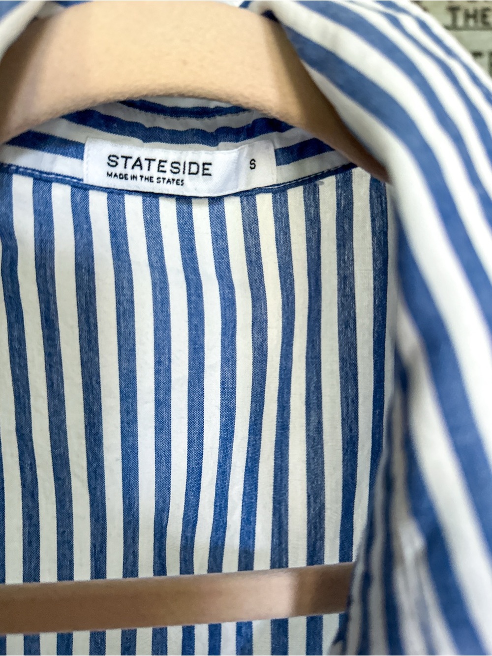 Stateside Blue & White Stripe Maxi Shirt Dress | Nantucket Style | Size Small - Picture 3 of 8